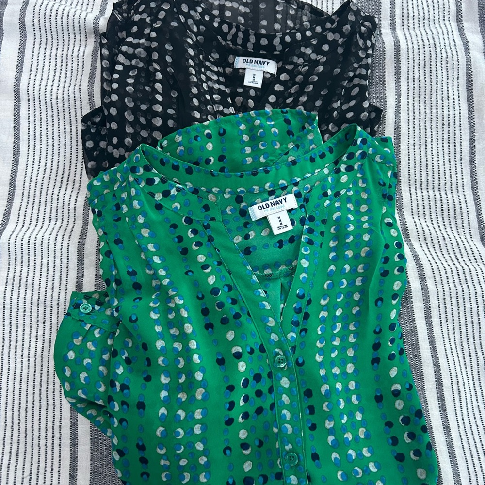 Old Navy Green and Black Women's Tops